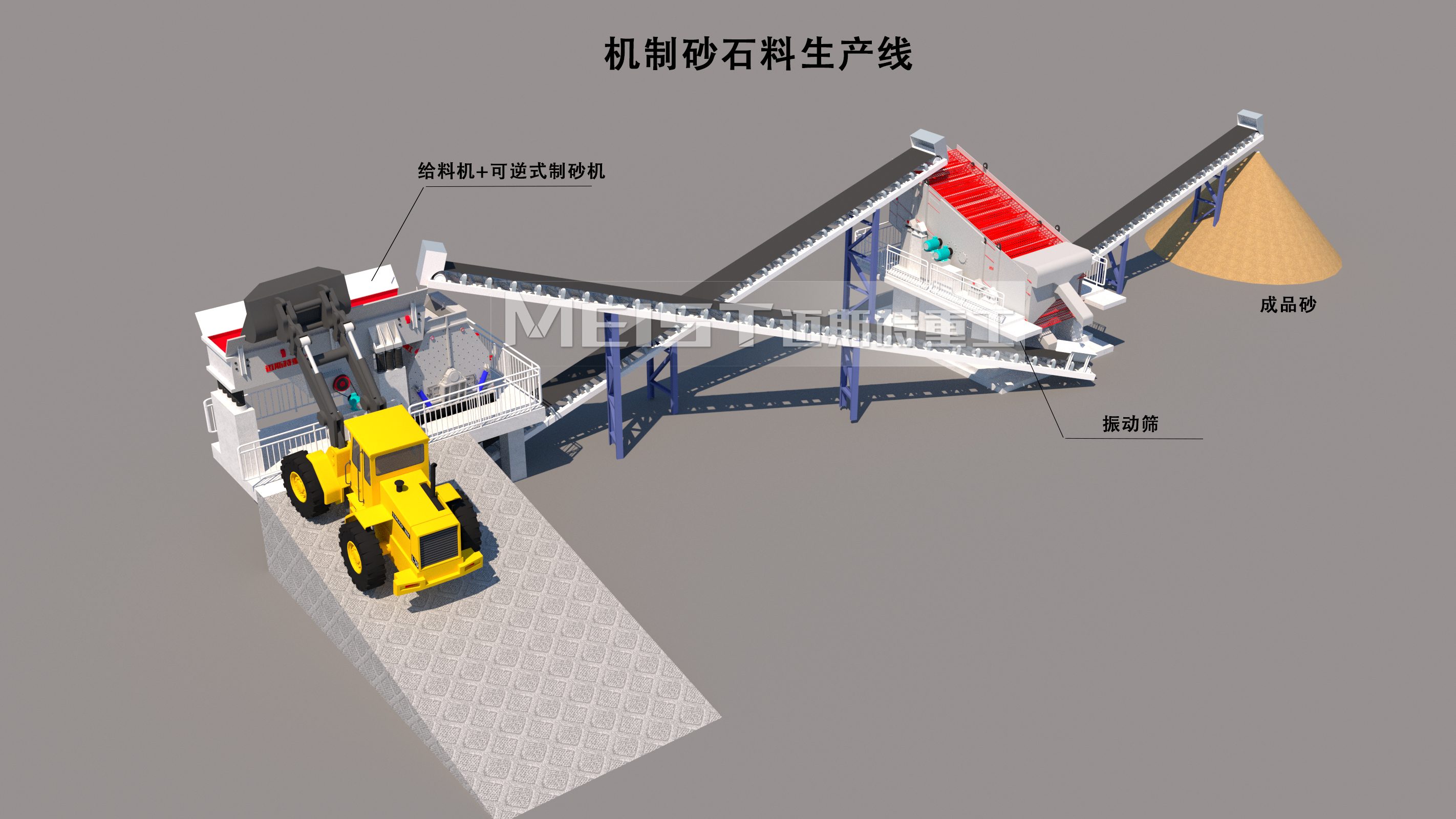 簡易機(jī)制砂生產(chǎn)工藝流程